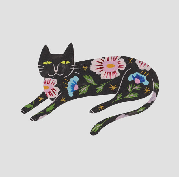 Flower Cat Tattoo Pair