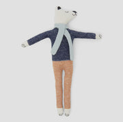 Cotton Knit Stuffed Polar Bear