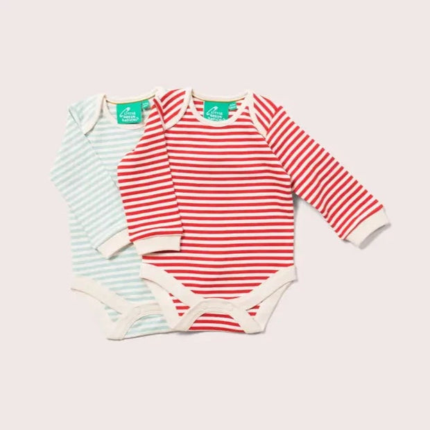 Organic Striped Baby Bodysuit Set