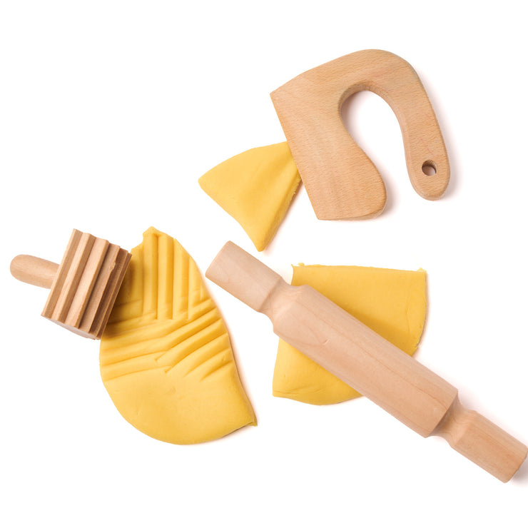 wooden tools for playdough