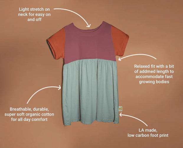 Organic Cotton Color Block Dress