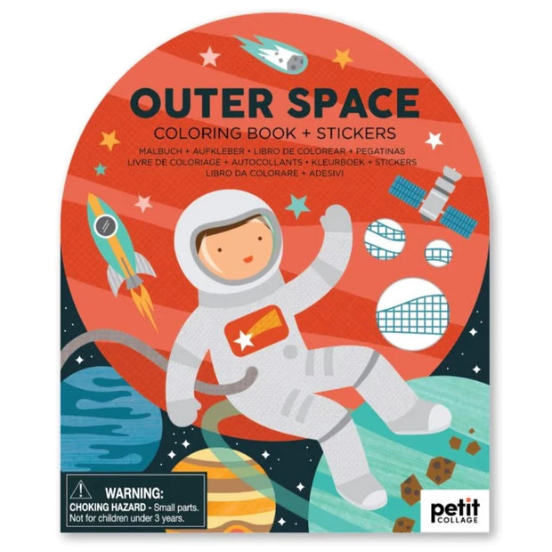 Coloring Book With Stickers - Outerspace