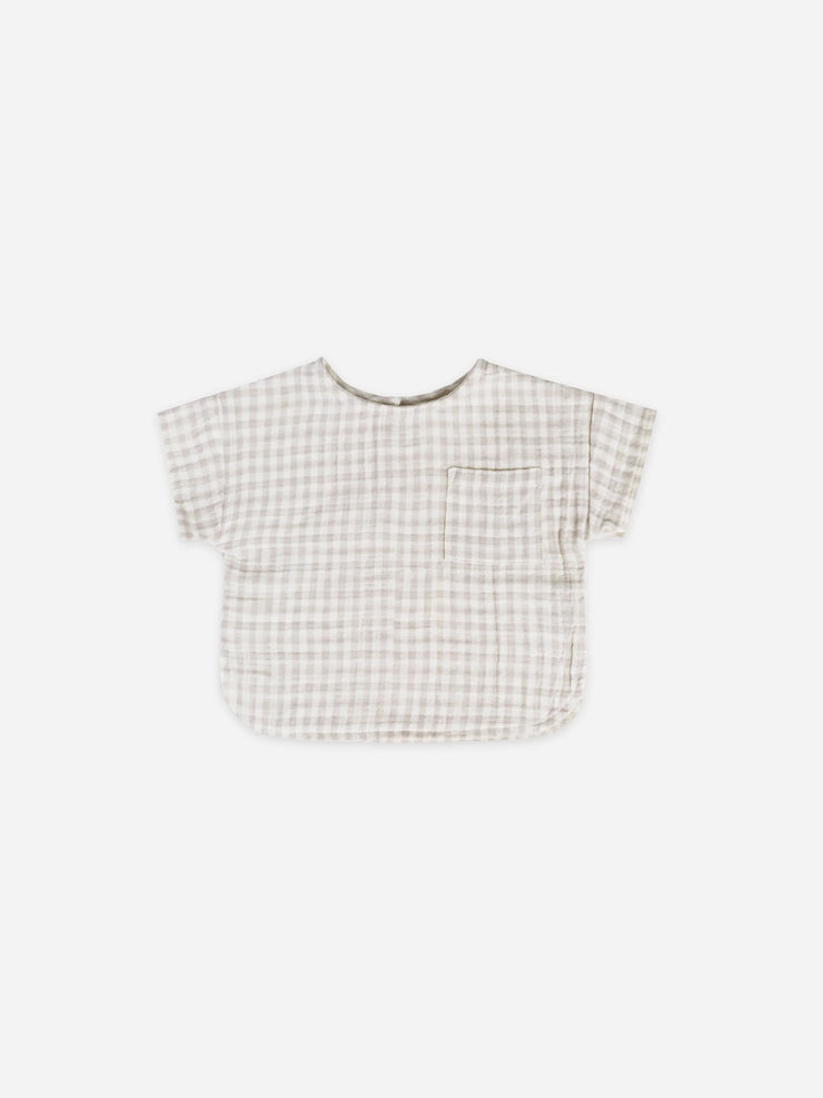 Quincy Mae Woven Boxy Top (12/18m)
