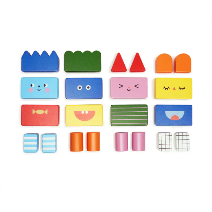 wooden colored baby blocks